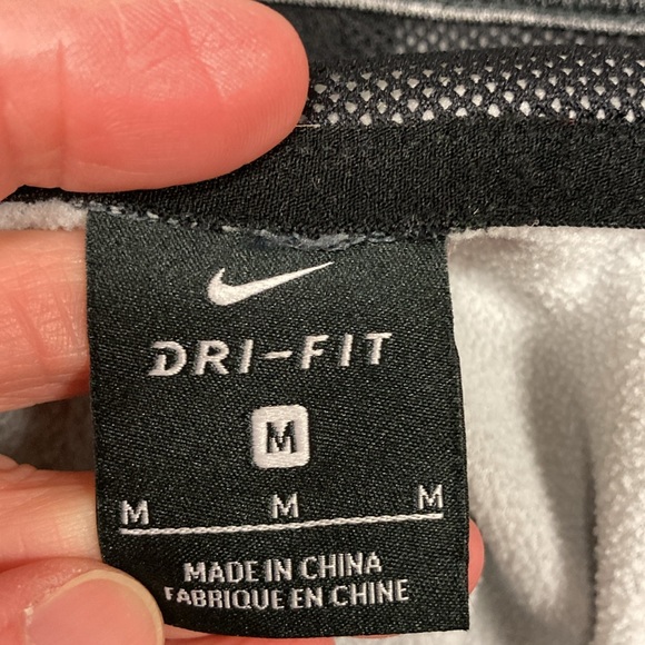 Nike drifit grey scuba hooded sweatshirt with light blue black swish medium - Picture 8 of 9